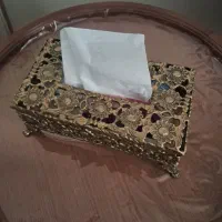 جا دستمال کاغذی برنزی بسیار شیک و سالم