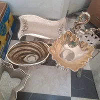 5تیکه ظروف دکوری طلایی