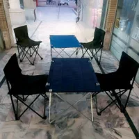 صندلی میز تاشو تک پاک  فلزی عمده