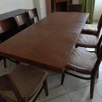 میز نهار خوری هشت نفره وارداتی تمام چوب
