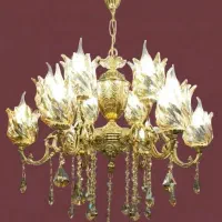 لوستر 5 شاخه 10 شعله مدل شاهان تولیدی رستمی