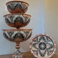 ظروف مسی/سرویس مسی نقره کوب مدل بوته/اقساطی