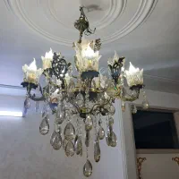 دو عدد لوستر برنجی اصیل