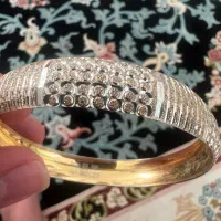 النگوی دست خاص و زیبا نقره ۹۲۵ رنگ طلا