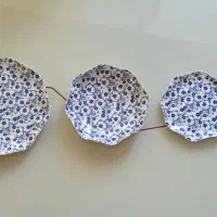 ظرف با گل آبی