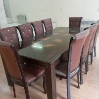 میز نهار‌ خوری ۱۰ نفره با صندلی