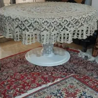 رومیزی قلاب بافی مکرومه