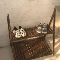 جاکفشی و استند چوبی ۲ طبقه (ظرفیت ۱۲ جفت کفش)