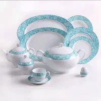 سرویس چینی۱۰۲پارچه زرین مدل ساروین درجه یک۱۸نفره