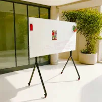 گلس برد پرتابل 120×90 متحرک مقاوم تخته وایت برد