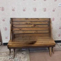 میز تاشو چوبی نیمکت