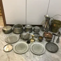 پارچ برنجی،دیگ مسی،زنگوله،ظروف نوربلین،تیشه فولاد