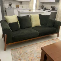 مبل ۷ نفره با جلو مبلی و ۴ عسلی پارچه مازراتی تمیز