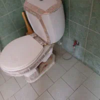 ست توالت فرنگی و روشویی طرح دار