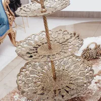 شیرینی خوری یا شکلات خوری سه طبقه  برنجی