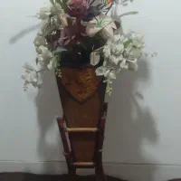 سه تا گلدان گل مصنوعی بزرگ