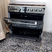 گاز 5شعله فردار،جوجه گردان تمام استیل بخاری 15000