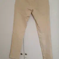 شلوار کتان کرم راسته