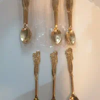 قاشق چایخوری نگین دار آب طلا