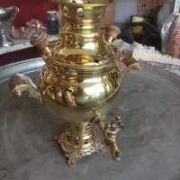 سماور مسی یک لیتری ذغالی
