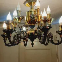 لوستر برنجی برنزی ۱۲ شاخه