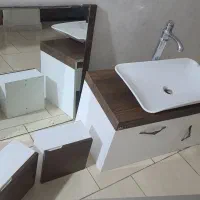 روشویی کابینتی لوکس روکش pvc