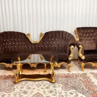 یک دیت مبل ۹نفره با میز جلو مبلی