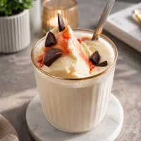بستنی خانگی سنتی شکلاتی وانیلی