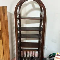قفسه و بار چوبی کار بسیار شیک