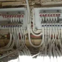 لوله کشی آب سرد وگرم پکیج گرمایش از کف.فاضلاب