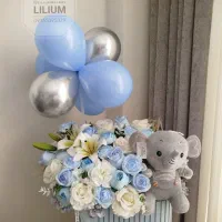 باکس گل نوزادی ،دسته گل،سبدگل مصنوعی، باکس هدیه