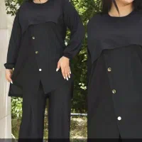 ست مانتو شلوار مشکی قواره بزرگ