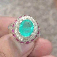 انگشتر زمرد پنجشیر ۱۷ گرم کار دست ۱۰ میلیون تومان