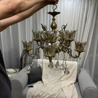 لوستر ۱۰ شاخه برنز به همراه لامپ