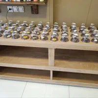 فروش دو میز MDF طبقه و چرخ دار