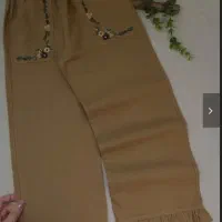 شلوار کتان جیب گلدوزی قد۷۰