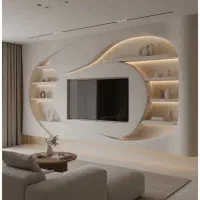 تی وی وال ، سقف کاذب کناف و پی وی سی و لاینر دیوار