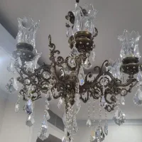 دو عدد لوستر برنزی سنگین