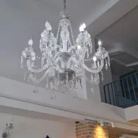 لوستر باکارا ۱۲ شاخه همراه دو دیوارکوب