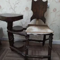 میز تلفن چوبی