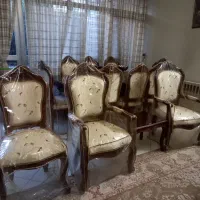 مبل استیل ۹ نفره همراه با میزنهارخوری ۸نفره