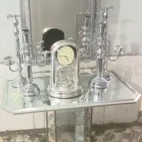 آینه  قلم زنی وشمعدانی ساعت ومیز