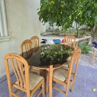 میز و صندلی چوبی ۶ نفره