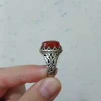 انگشتر نقره عقیق یمن برند عزیزی ۱۳ گرم