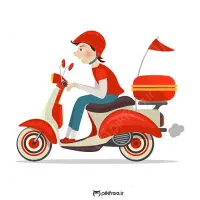 پیک موتوری نیم شیفت فست فود شیلا
