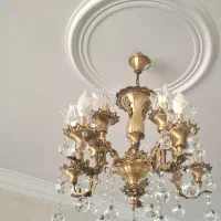 لوستر برنجی ۵شاخه ۱۰شعله
