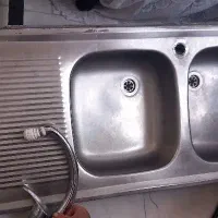 سینک ظرفشویی دوقلو وشیر آهرمی