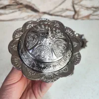 قندان سیلور ترک اصل حک شده