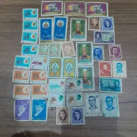 تعدادی تمبر ایرانی وخارجی قدیمی سالم. مهر نخورده