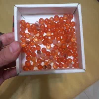 تسبیح عقیق یمن رنگ نارنجی اصل قدیمی ۱۰۱کیش کامل